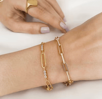 women's wearing stylish bracelets