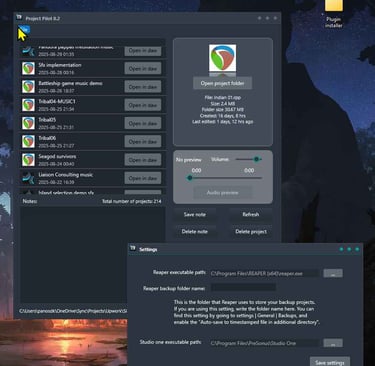 project pilot program screenshot