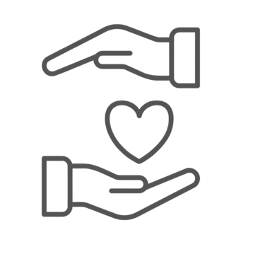 a hand holding a heart in a hand