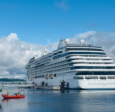 Cruise ship at greenock port