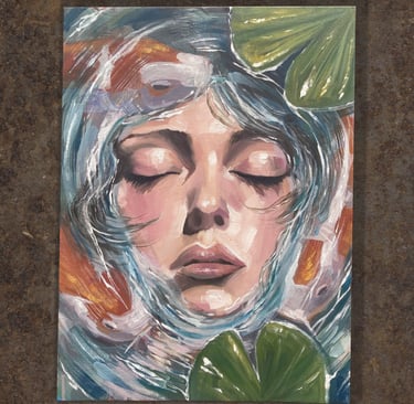 Pintura al óleo sobre madera con textura visible. 30x40 cm.