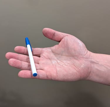 pen on 2nd joint