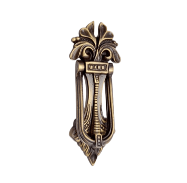 a decorative door handle with a decorative design