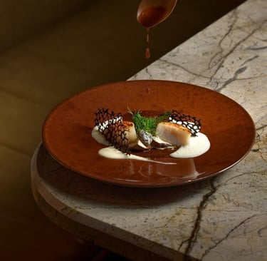 Pan Seared Scallop with Sauces