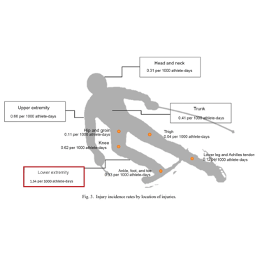 Učestalost pojedinih ozljeda u skijaškim sportovima