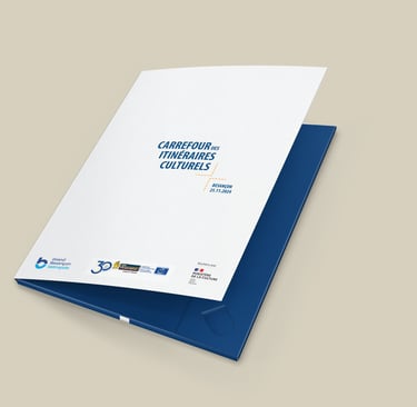 Création de pochette porte documents, couverture