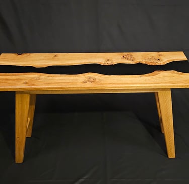 Solid Oak Console Table top view