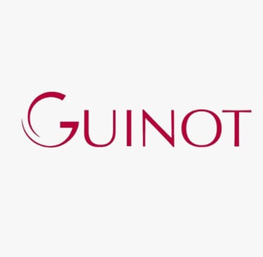 Logo of GUINOT, a professional skincare brand whose standards are met by King Fly.