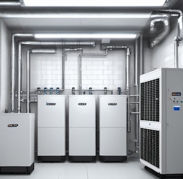chaufferie avec PAC géothermiques