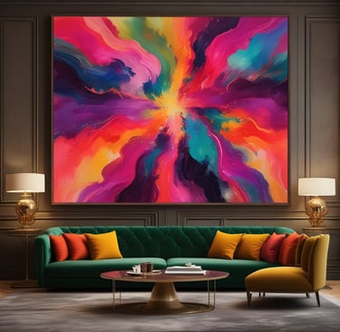An elegant gallery space featuring diverse artworks that celebrate cultural heritage and creativity.
