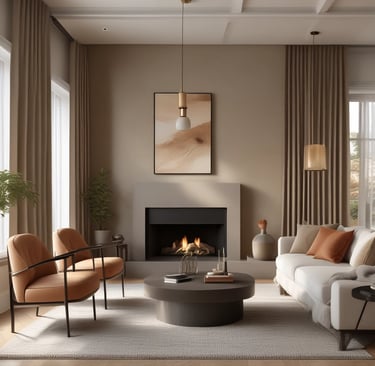 a living room filled with furniture and a flat screen tv