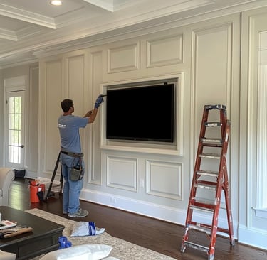 man installing tv in melbourne