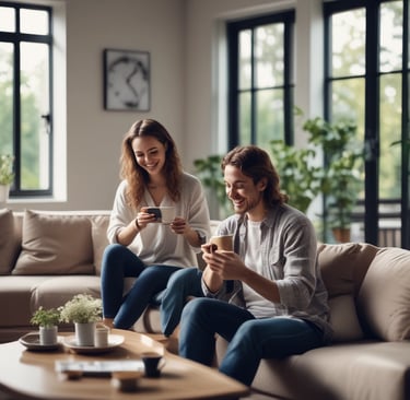 Bright living room with modern inventory