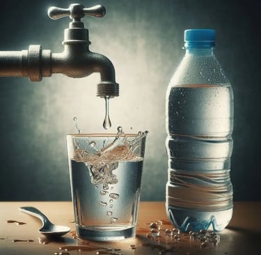 Eau du robinet vs Eaau en bouteille