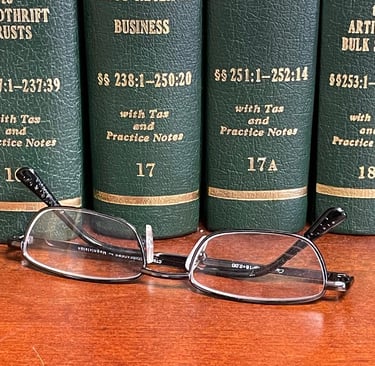 a pair of glasses on a table