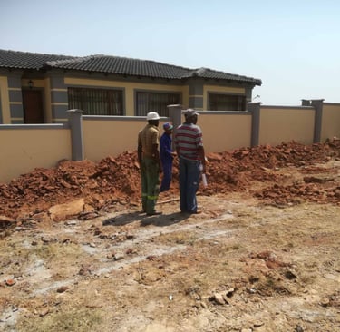 Site inspection before ground preparation in Krugersdorp