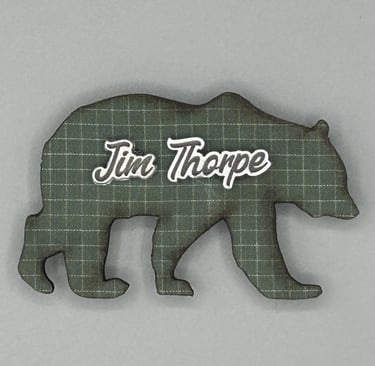 laser cut bear shaped souvenir magnet