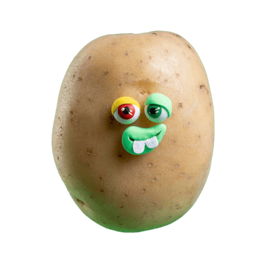 aardappel met gezicht
