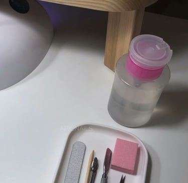 dispenser cleaner trasparente e rosa 