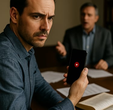 Posso gravar uma conversa e usar como prova no processo