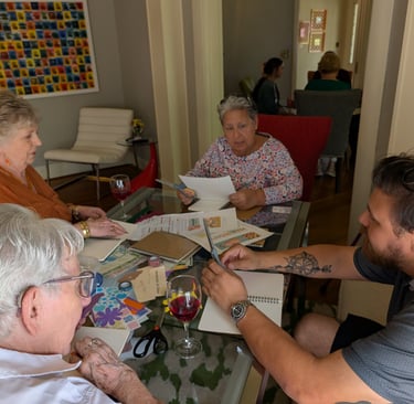 a group doing a mindfulness activity together