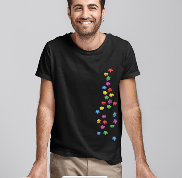 Falling Meeples Men's T-shirt