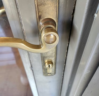 A close up of a gold doorknob representing Jack’s Locksmith affordable upgrades in Boone, NC