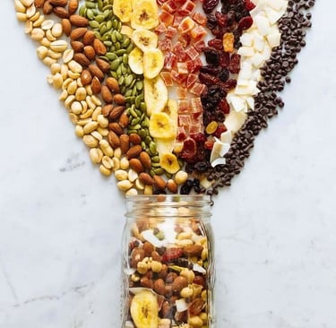 Fresh and nutrient-rich dried fruits for healthy snacking.