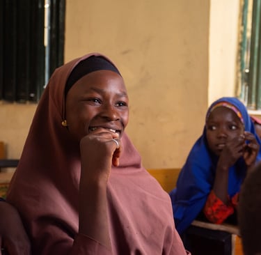 A photo of Halima in class