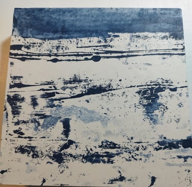 Low Tide 2, 20 x 20 cm, acrylic on paper on wooden box panel, £40