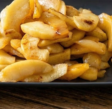 Caramelized apples at home without sugar recipe