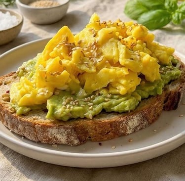 Toast con avocado cremoso e uovo, colazione sana e veloce