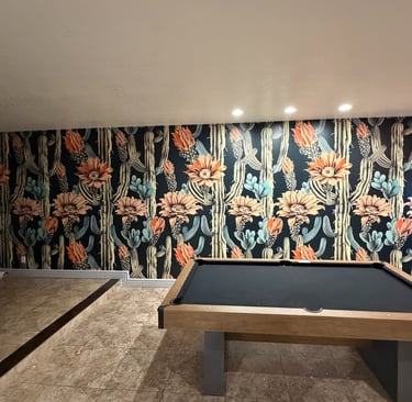 Wallpaper installation project in Phoenix, AZ