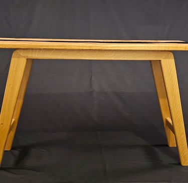 Solid Oak Console Table front ground view