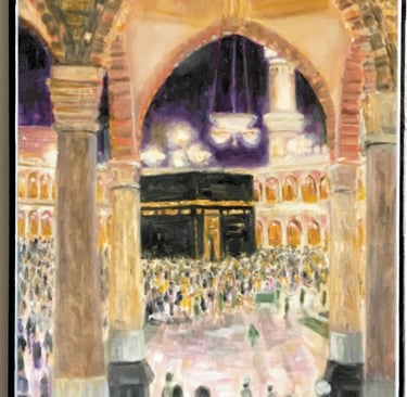 Kaaba during Hajj at night