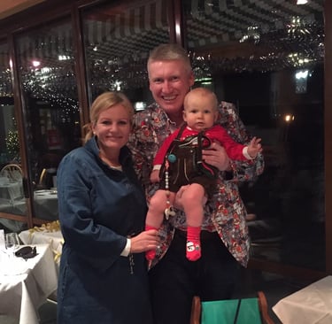 Family having a Happy New Years Day in Brienz