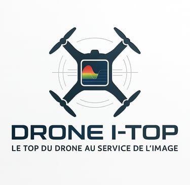 a drone flying over a camera with a camera