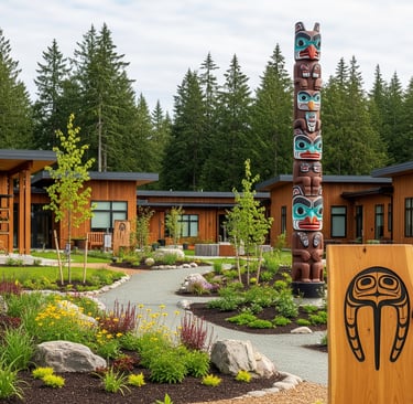 Micro-ecosystems that use native plants and traditional land stewardship methods.