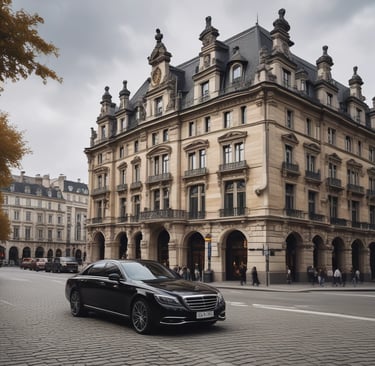 A friendly consultant assisting a client with visa paperwork in a cozy office setting.