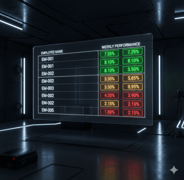 dashboard kpi tracker turnover by Gameed Omar for retail stores
