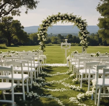 A close-up of hands weaving natural flower crowns under soft sunlight.