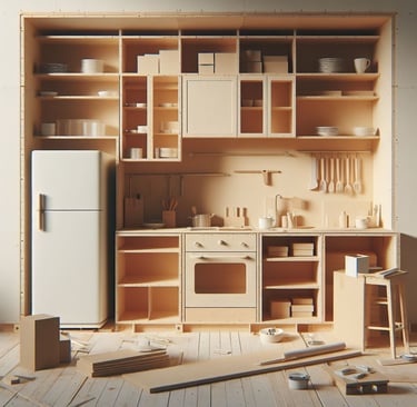 cocina en proceso de construccion