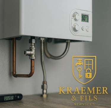 a close up of a gas stove and a clock