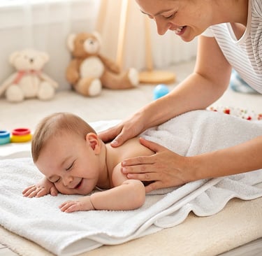 la routine de massage bébé