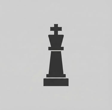 a powerful king piece of chess with a crown on top of it