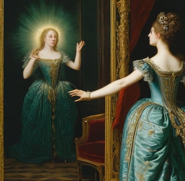 woman seeing her higher self 