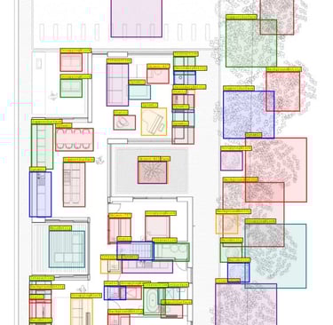 Planos arquitectónicos etiquetados automáticamente con inteligencia artificial, mejorando la organiz