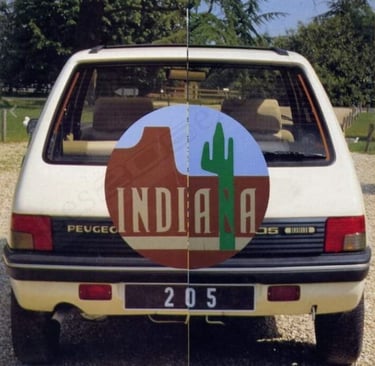 Brochure Performances Peugeot 205 Indiana (dédiée uniquement au réseau Peugeot)
