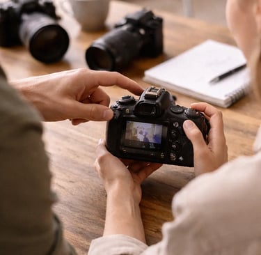 gros plan sur un cours photo