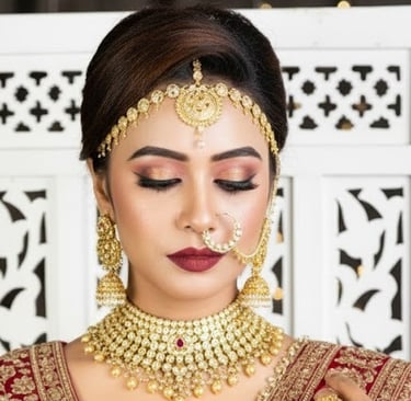 City Girl Jewellery - 24ct Gold-Plated Copper Bridal Nath – Floral Design Nose Ring for Brides